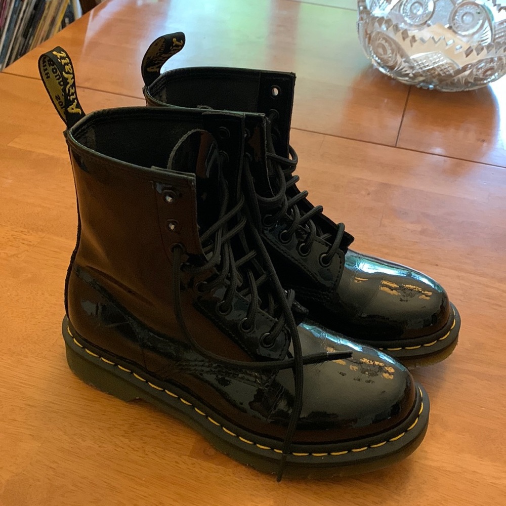 Dr. Martens 1460 Black Patent Leather Combat Boots